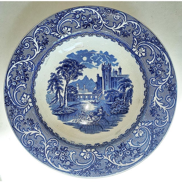 Lovers of blue and white, a set of 4 Cauldon, one of the UK's oldest potter, soup bowls in the Moore style. Classic and...