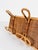 Wood Large Bamboo Rattan and Woven Cane Wall Coat Rack, Italy, 1970s For Sale - Image 7 of 18
