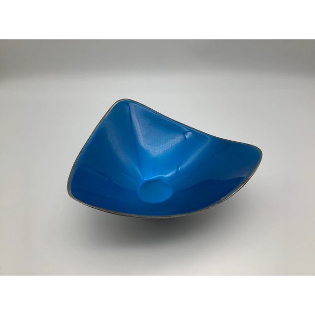 Vintage Mid 20th Century Reed & Barton Silver Plated and Enamel Bowl For Sale - Image 9 of 13