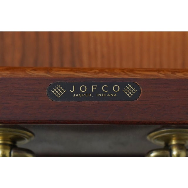 Jofco Mahogany Inlaid Bankers Architects Desk For Sale - Image 18 of 18