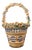 Decorated and Perforated Ceramic Basket, 1950s For Sale
