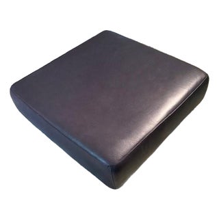 Rare Discontinued Knoll Cini Boeri Lounge Ottoman in Amethyst Spinneybeck Leather For Sale