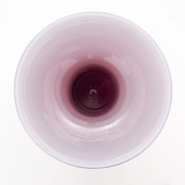 Glass Vintage Murano Glass Purple Vase For Sale - Image 7 of 9