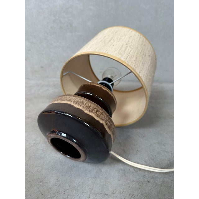Beige Vintage Table Lamp in Ceramic, 1960s For Sale - Image 8 of 10