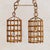 Contemporary 1960s Italian Double Bamboo Lantern Pendant For Sale - Image 3 of 8