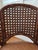 Vintage British Colonial–Style Cane & Rattan Armchair With Leather Seat For Sale - Image 4 of 11