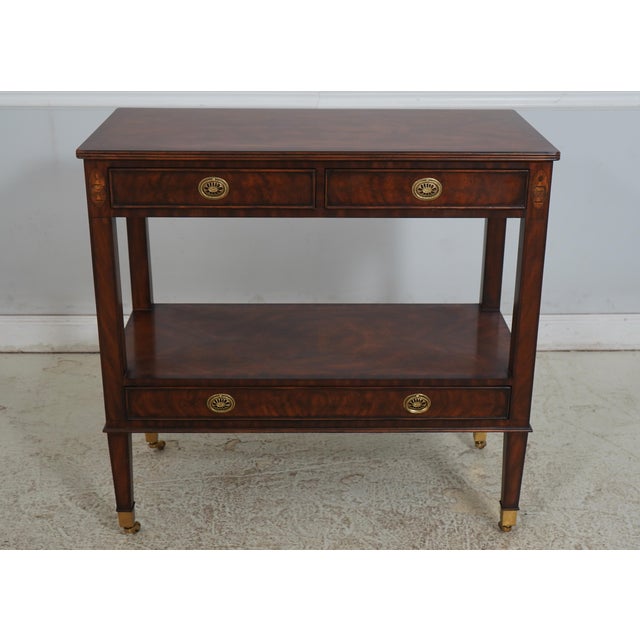 Age: Approx: 50 Years Old Details: Brass Capped Feet & Casters High Quality Construction Nice Inlay Work Throughout Solid...