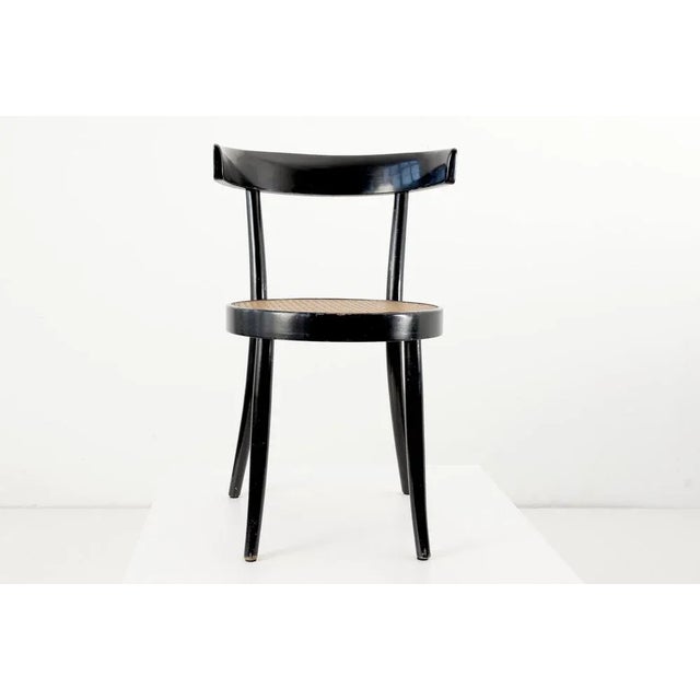 Black Bentwood Model 1-376 Side Chair by Werner Max Moser for Horgenglarus, 1960s For Sale - Image 8 of 15