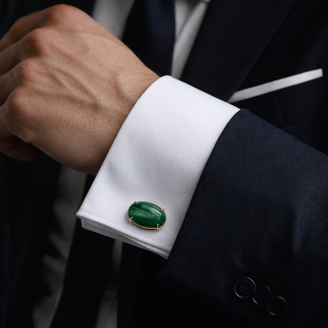 The Ryan Cufflinks are a masterpiece of vintage and minimal style, featuring semi-precious stones in an oval shape. These...