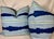 Custom pair of 22" pillows covered in Templeton Fabrics "Madeleine" in color cerulean. These pillows are self welted, have...