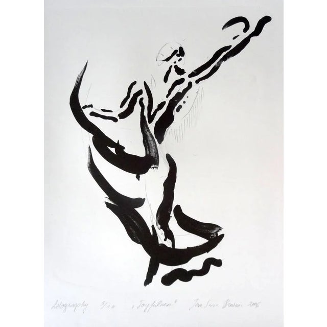 Joyfulness. 2006. Paper, lithography, 72x54.5 cm Flamenco dancer in black and white colors This piece is attributed to the...