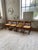 Old series composed of 4 chairs in solid elm and straw seats from the 50s, with a very Magistretti or Perriand look. We...