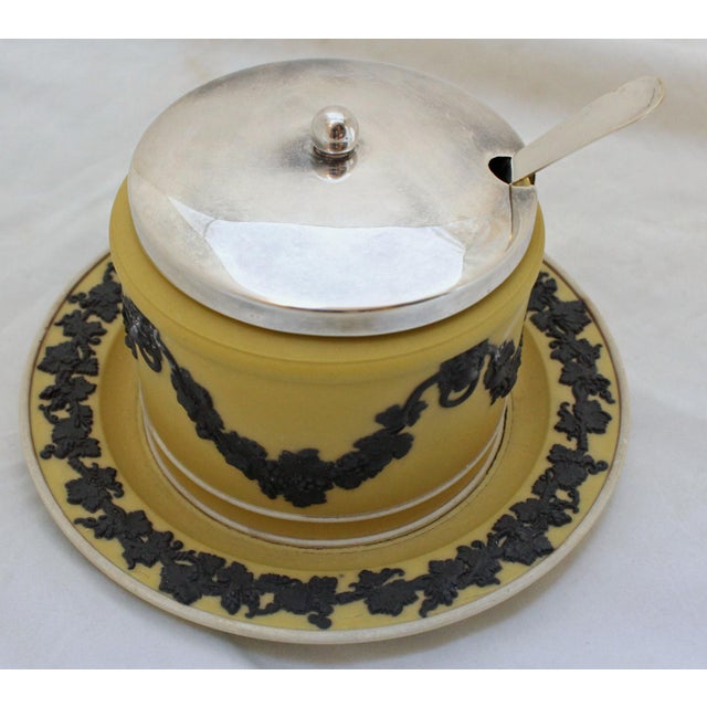 Wedgwood Jasperware Mustard or Jam Pot Chairish