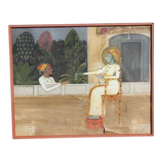18th C. Indian Gouache Painting For Sale