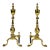 Pair of Vintage Brass Urn & Spiral Federal Style Flame Top Andirons – Claw & Ball Feet For Sale