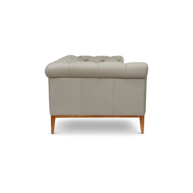 Chesterfield Top Grain Leather Sofa Chairish