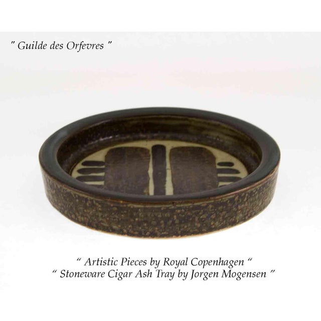 Ref. # RC 1964 Photo 640 Description : Royal Copenhagen Stoneware Bowl or Cigar Ash Tray- Pattern : Size : 9 in. Apr. 20.5...
