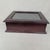 Traditional Vintage 1994 Bombay Company Mahogony Wood Glass Top Display Shadow Box Green Velvet Interior For Sale - Image 3 of 14
