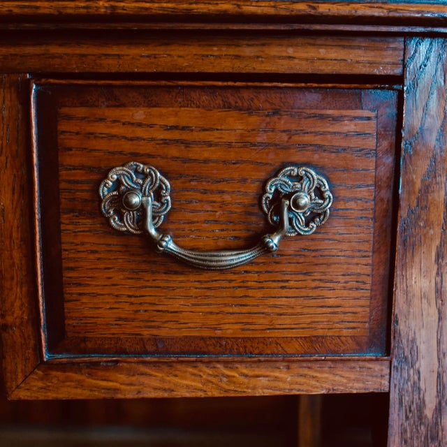 English Country Oak Georgian Lowboy Table For Sale - Image 9 of 14