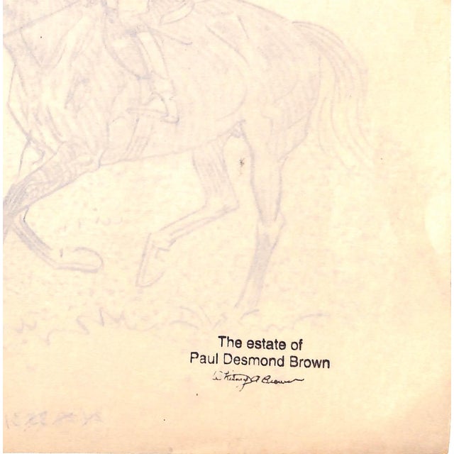 Art Sz: 11"H x 8 3/8"W 1944 Provenance stamp on verso: The Estate of Paul Desmond Brown *Book sold separately*