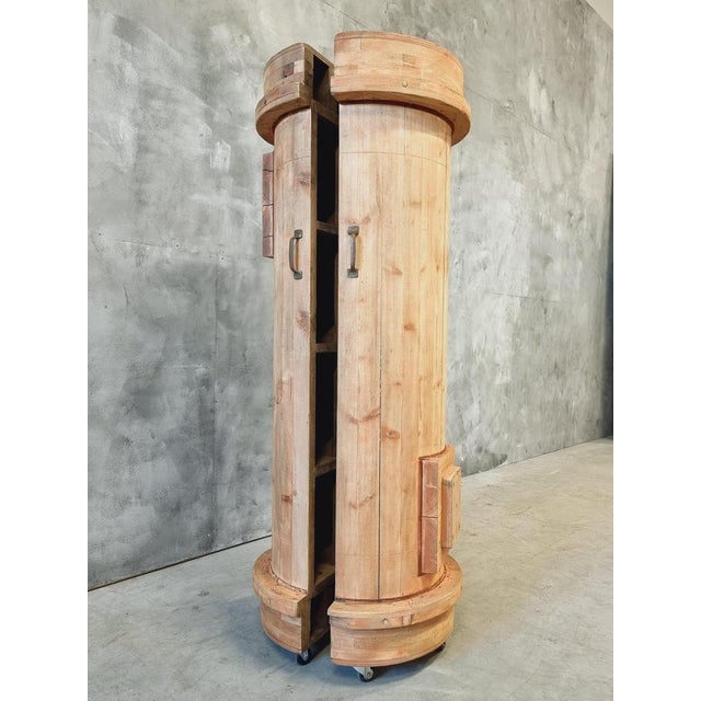 Antique cabinet industrial drinks cabinet spice cabinet from a Belgian factory. This antique cabinet is originally a mold....