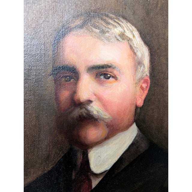 Early 20th Century Antique Oil Portrait For Sale - Image 4 of 13