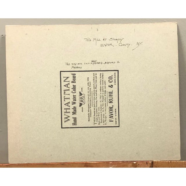 Impressionist 1930s William Drake Ulster County New York Watercolor For Sale - Image 3 of 3