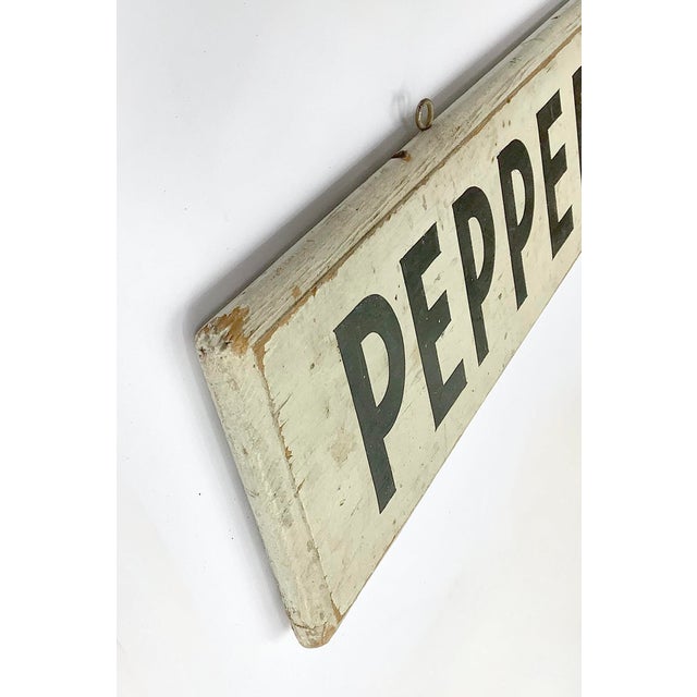 Wood Vintage Wood Black & White Pepper Plants Farm Stand Sign For Sale - Image 7 of 7