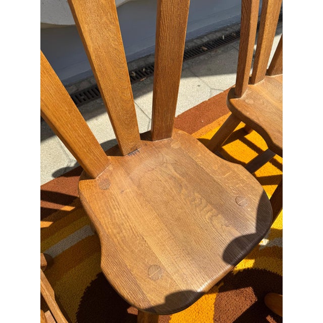Brutalist Chair in Oak by De Puydt, 1960s For Sale - Image 11 of 12