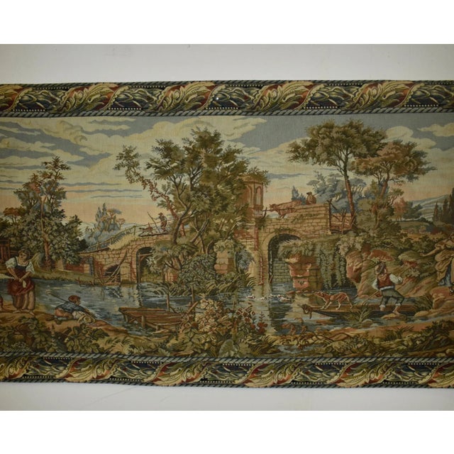 Vintage Large Medieval Tapestry For Sale In Philadelphia - Image 6 of 12