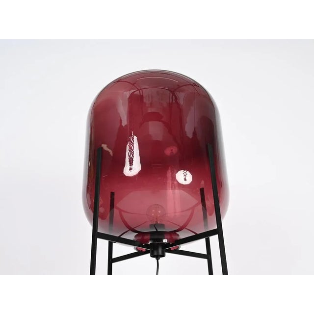 Large Purple Oda Floor Lamp in Blown Glass attributed to Sebastian Herkner For Sale - Image 9 of 17