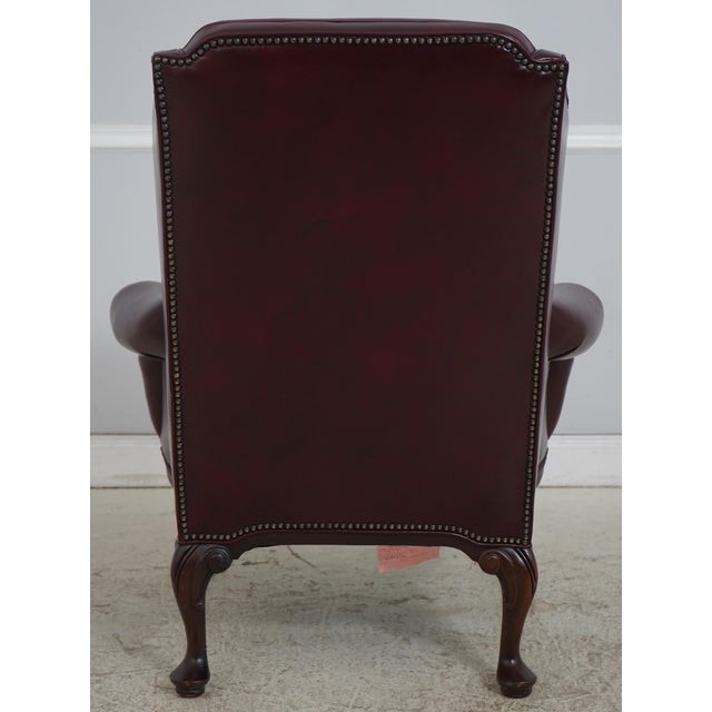 Hancock & Moore Hancock & Moore Leather Wing Chair & Ottoman For Sale - Image 4 of 18