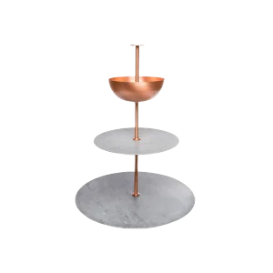 Versilia Marble and Copper Lunar Cycle Stand by Elisa Ossino for Paola C.