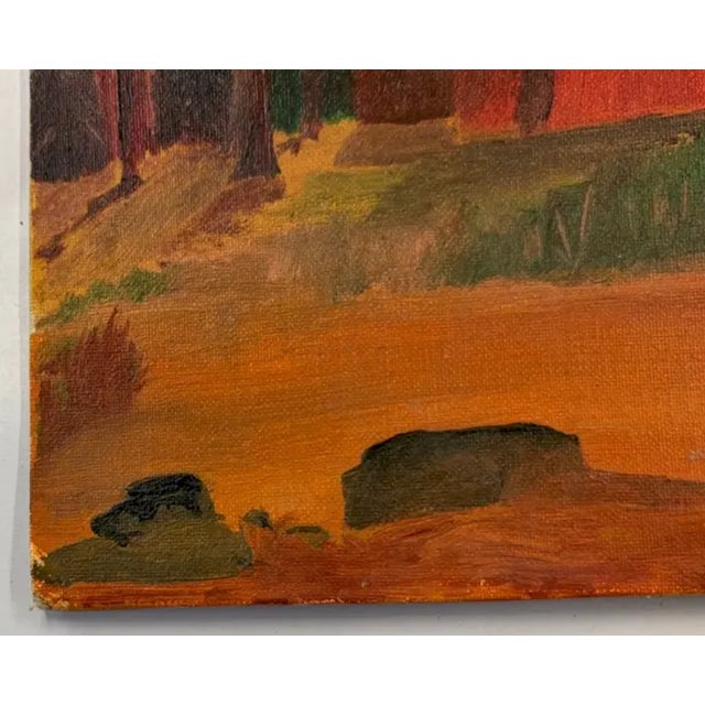 Folk Art Red Barn Painting - New Hampshire, Signed and Dated For Sale - Image 4 of 7