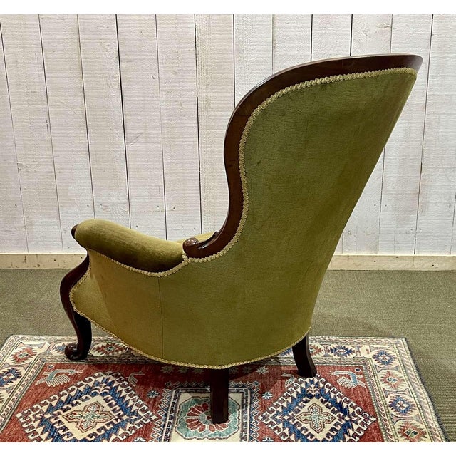 Brown 19th Century Victorian Armchair in Mahogany For Sale - Image 8 of 9
