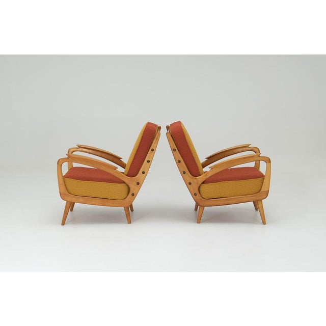 Mid-Century Modern Armchairs by B. Spuijs for De Ster Gelderland, 1950s, Set of 2 For Sale - Image 3 of 18
