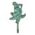 1970s Vintage Nautical Coastal Cast Iron Verdigris Mermaid Wall Hook. For Sale