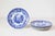 English 19th Century Transfer Blue and White Plates with Ruins and Floral Décor For Sale - Image 4 of 6
