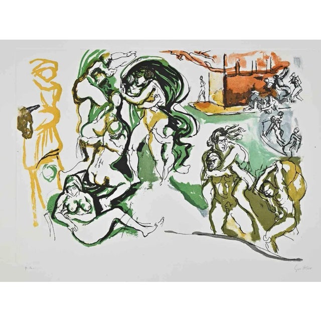 Contemporary Renato Guttuso, An Epic Drama, 1970-1980, Etching For Sale - Image 3 of 3