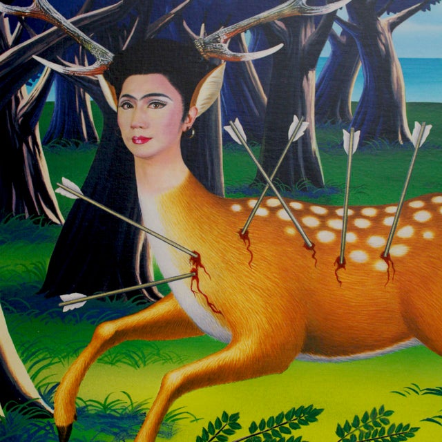 An inner dialogue with Frida Kahlo (Fairy Tale) Work by Yasumasa Morimura. Executed in 2001. C-print on canvas. Signed and...