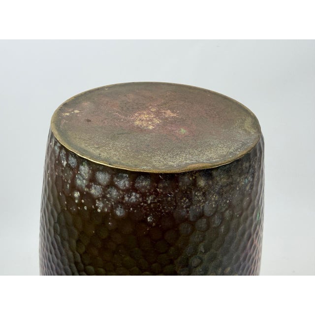 Antique Jugendstill Vase in Brass, 1900s For Sale - Image 5 of 14