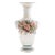 Floral Painted Opaline Glass Vase Attributed to Baccarat For Sale