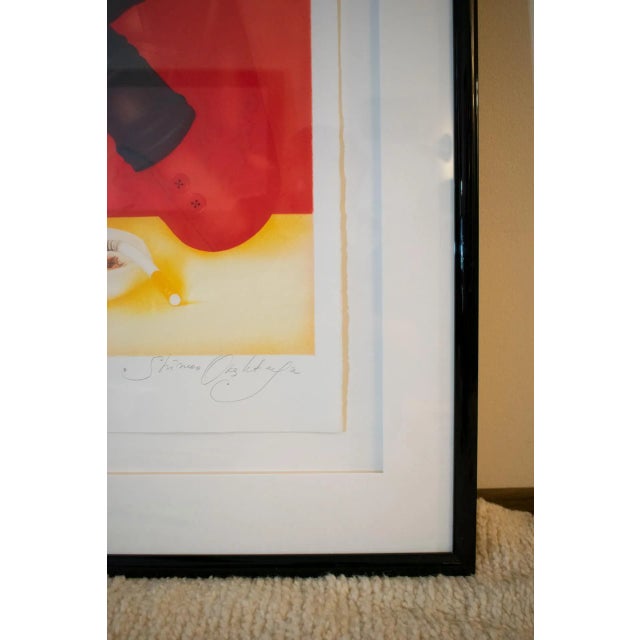 Scarlet 1984 "Susan" Art Deco Figurative Artist's Proof Numbered 15/30 by Shimon Okshteyn, Framed For Sale - Image 8 of 12