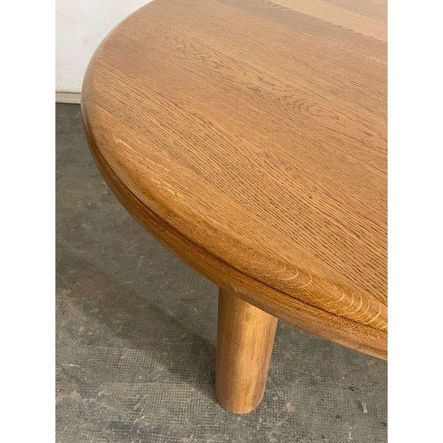 Mid-Century Modern Spanish Solid Oak Brutalist Dining Table, 1970s For Sale - Image 3 of 10
