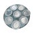 Witlon Armetale’s Polka Dot design, heavy 12.25” pewter platters that can be used as charger under plates or serving platers.