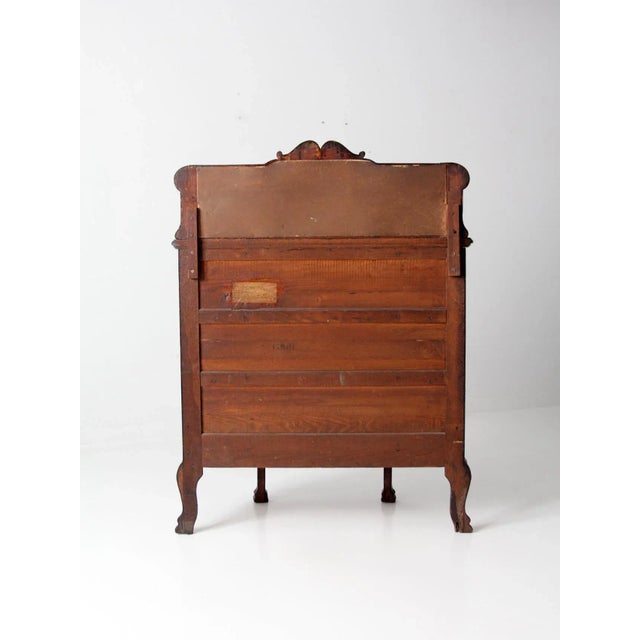 Brown Antique Curved Glass Sideboard Cabinet For Sale - Image 8 of 11