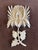 Mid 20th Century Framed Hand Carved Bone Wall Art Pair Pagoda & Flower For Sale - Image 6 of 11
