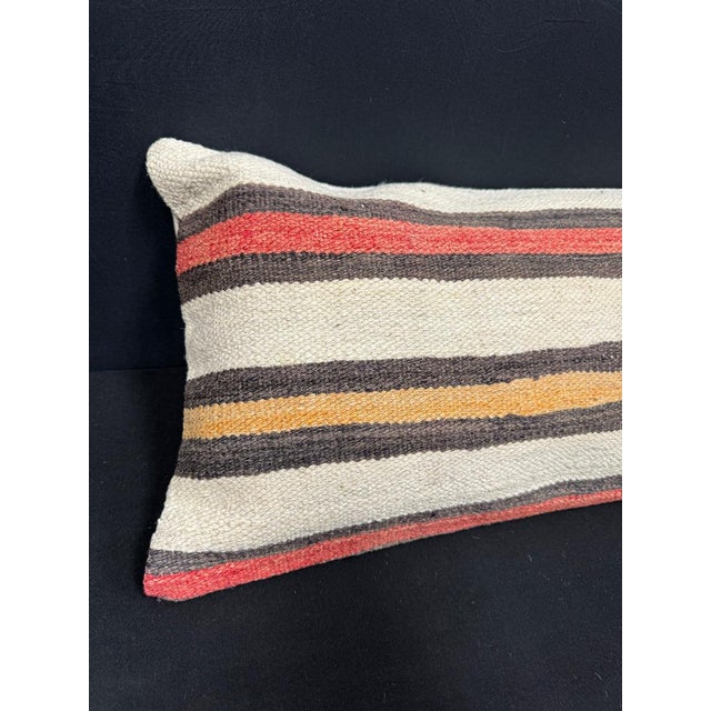 Turkish Hemp Pillow Cushion Natural Beige Brown Cushion Cover 14"x45" #18028 Enhance your home decor with our Kilim Pillow...