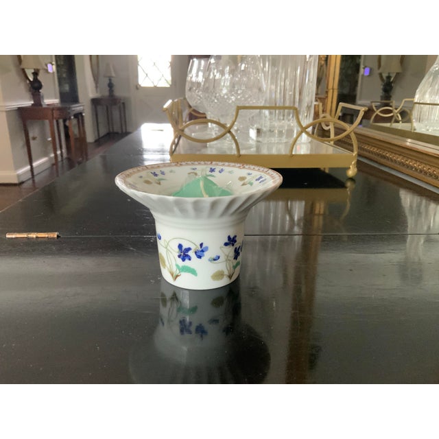 Vintage Haviland Limoges Imperatrice Eugenie Porcelain Floral Votive