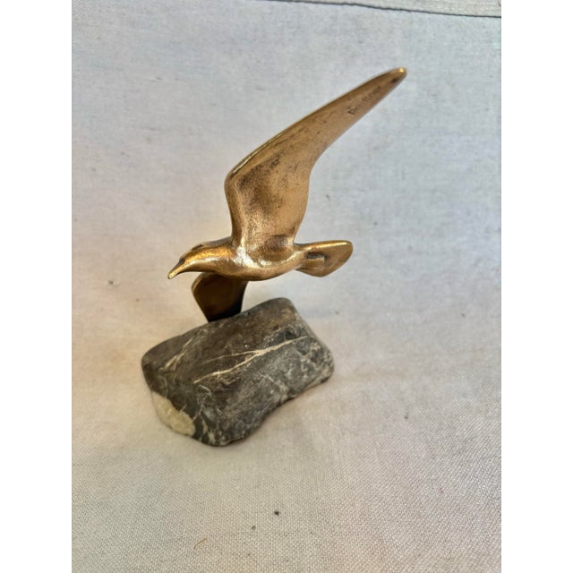 Metal 20th Century French Charles Reussner Bronze Seagull Sculpture For Sale - Image 7 of 9